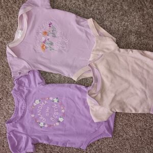Purple and Cream Kids One Piece Set